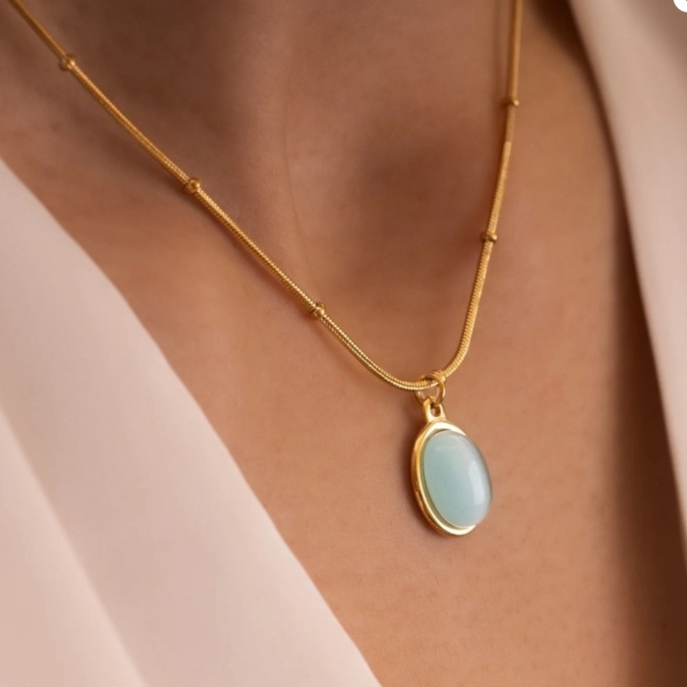 Ocean Mist Gold Necklace